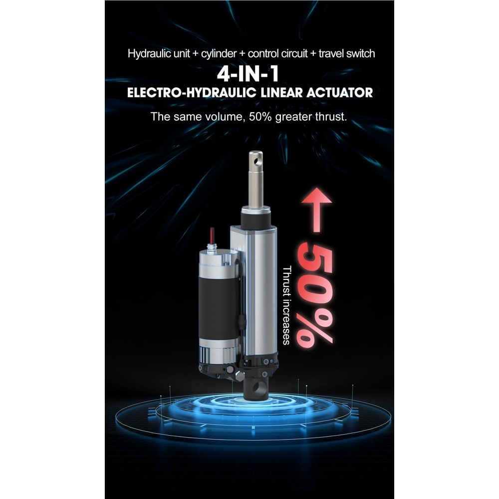 SLA-EHA 30000N load electric hydraulic linear actuator with hall sensor thumbnail 3