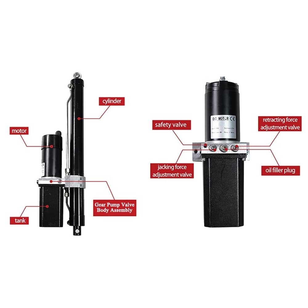 SLA-NH32S 12000N load electric hydraulic linear actuator thumbnail 3