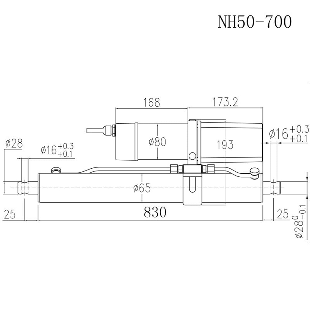 SLA-NH50S 32000N load electric hydraulic linear actuator thumbnail 4