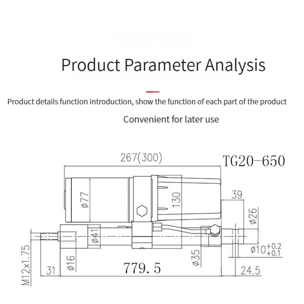 SLA-TG20S 4000N Electric hydraulic linear actuator thumbnail 2