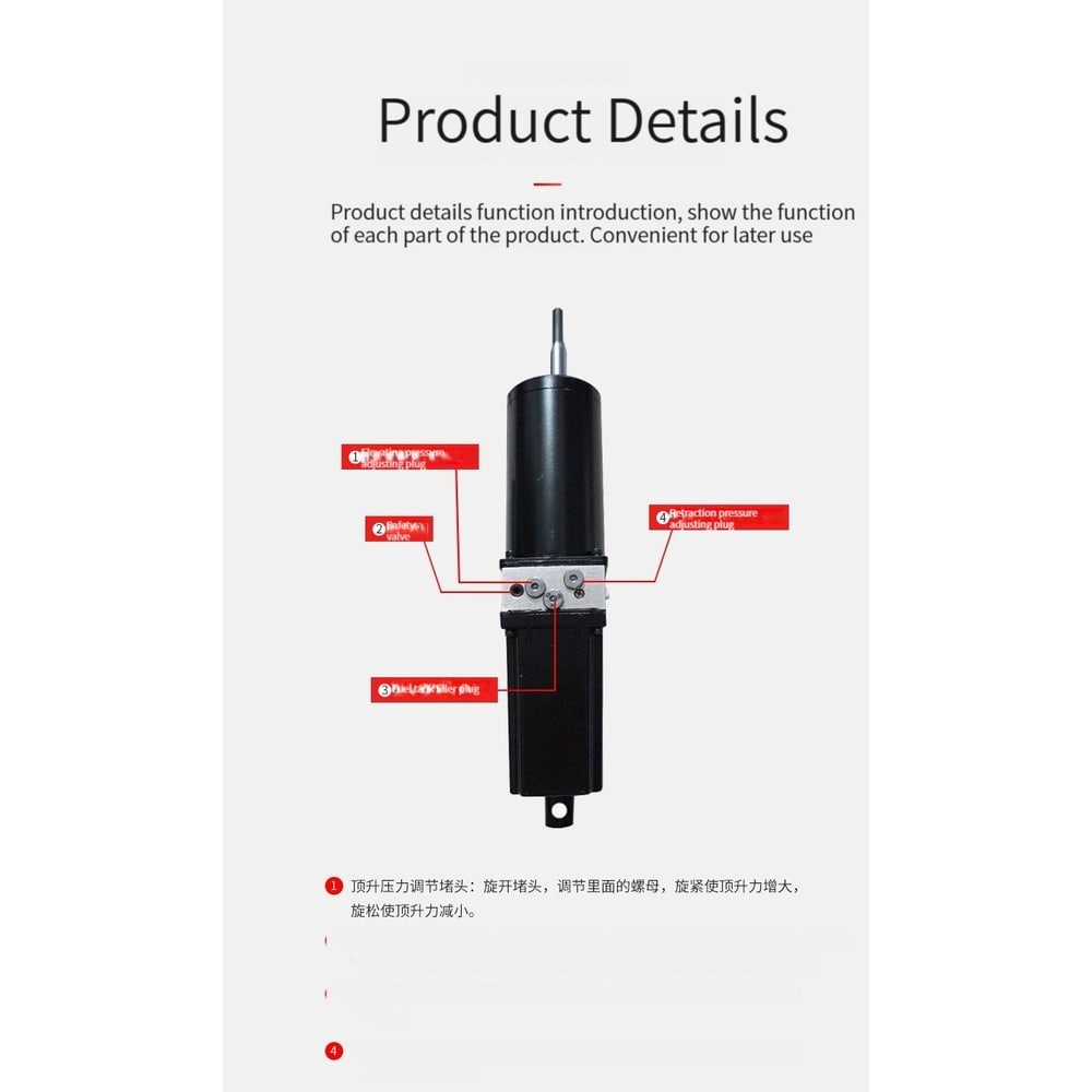 SLA-TG20S 4000N Electric hydraulic linear actuator thumbnail 3