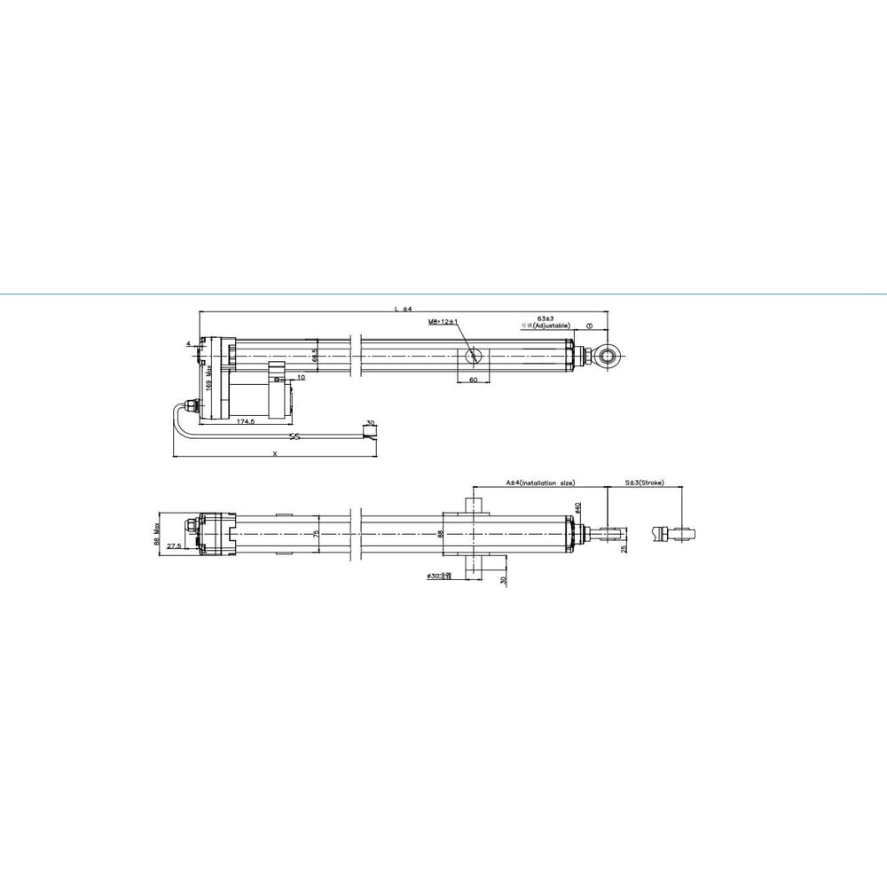 SLA-15KB 15000N linear actuator for solar tracker thumbnail 5