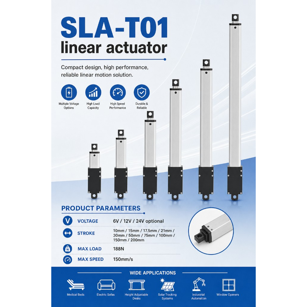 SLA-T01 150mm stroke linear actuator thumbnail 3