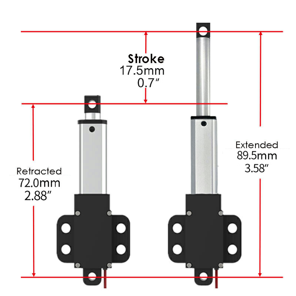 SLA-T01-W 17.5mm stroke linear actuator