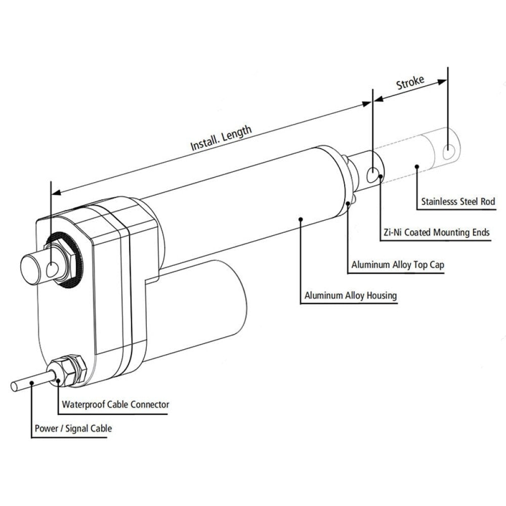 SLA08B 7000N linear actuator thumbnail 2